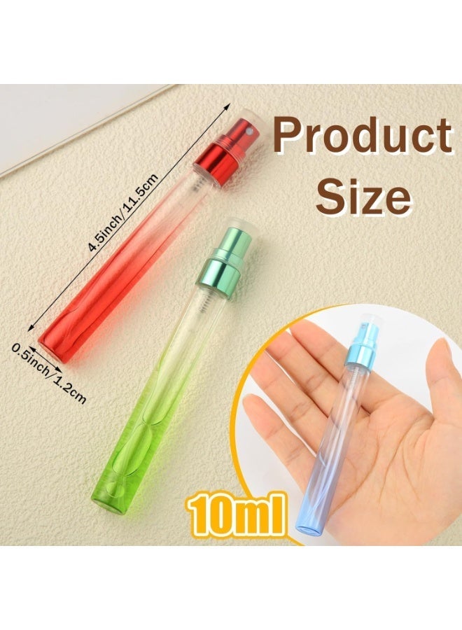 ChicAbode 36 Pieces Mini Perfume Spray Bottles, 10 ml Color Glass Fine Mist Refillable Spray Empty Bottles Atomizer Small Sample Containers for Perfume, Essential Oil, Oral Freshener, Toners & Hair Mist - Image 2